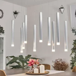 hofstein Suspension Freshwater LED Aluminium, 10 lumières