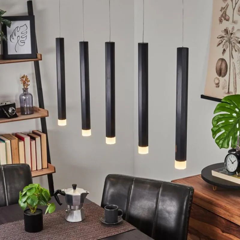 hofstein Suspension Freshwater LED Noir, 5 lumières