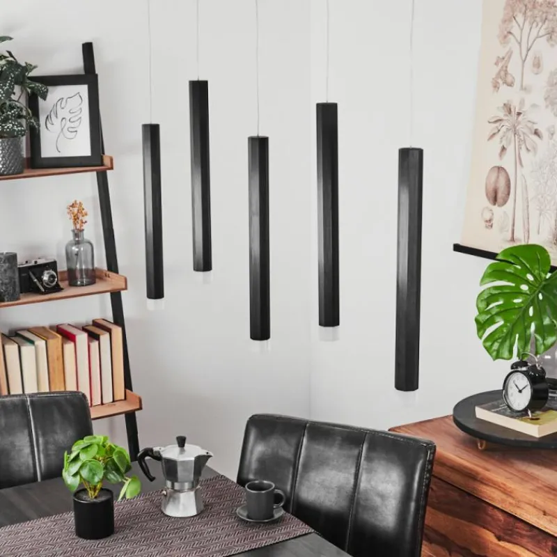 hofstein Suspension Freshwater LED Noir, 5 lumières