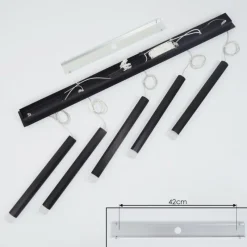 hofstein Suspension Freshwater LED Noir, 5 lumières