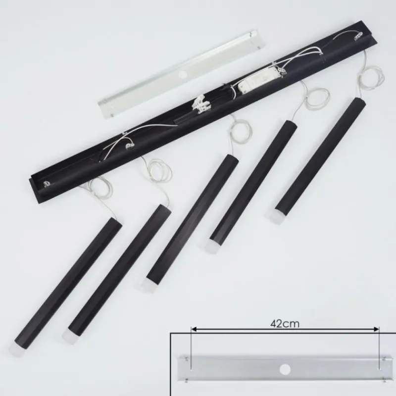 hofstein Suspension Freshwater LED Noir, 5 lumières