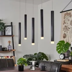 hofstein Suspension Freshwater LED Noir, 5 lumières