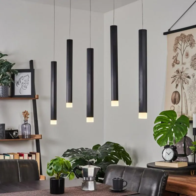 hofstein Suspension Freshwater LED Noir, 5 lumières