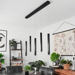 hofstein Suspension Freshwater LED Noir, 5 lumières