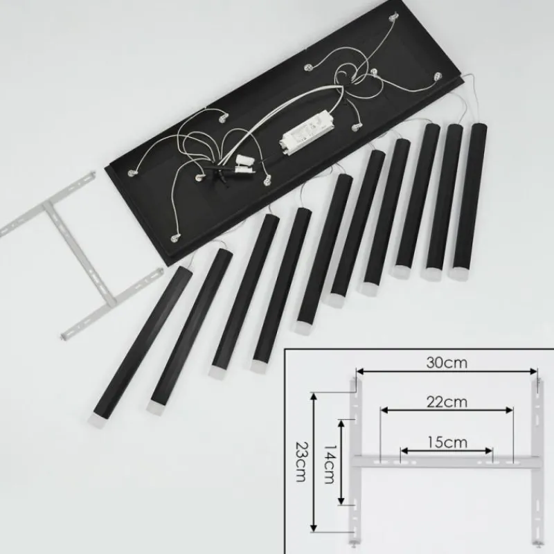 hofstein Suspension Freshwater LED Noir, 10 lumières