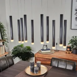 hofstein Suspension Freshwater LED Noir, 10 lumières