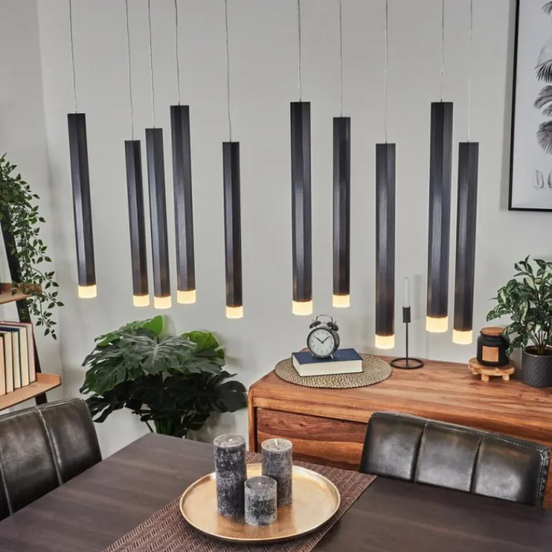 hofstein Suspension Freshwater LED Noir, 10 lumières