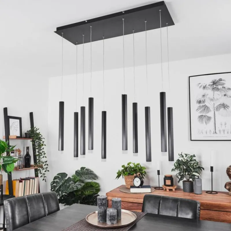 hofstein Suspension Freshwater LED Noir, 10 lumières