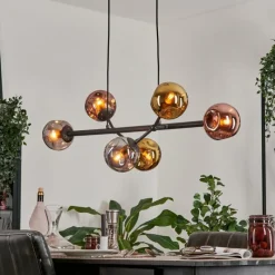 hofstein Suspension Fuensalida Noir, 6 lumières