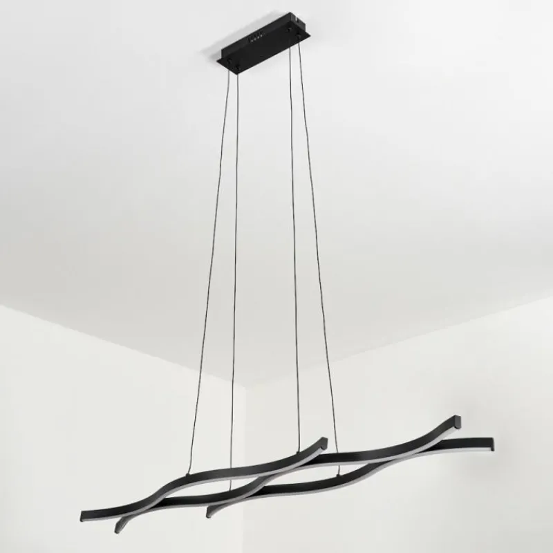 hofstein Suspension Fuliola LED Noir, 1 lumière