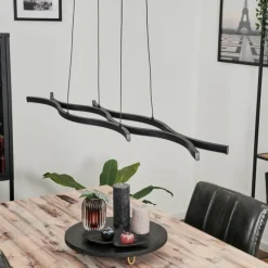 hofstein Suspension Fuliola LED Noir, 1 lumière