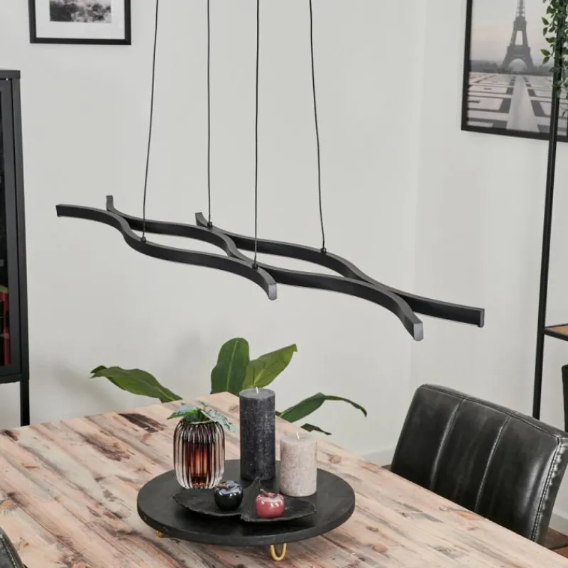 hofstein Suspension Fuliola LED Noir, 1 lumière