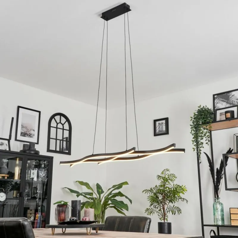 hofstein Suspension Fuliola LED Noir, 1 lumière