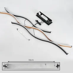 hofstein Suspension Fuliola LED Noir, 1 lumière