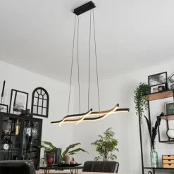 hofstein Suspension Fuliola LED Noir, 1 lumière