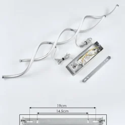 hofstein Suspension Galette LED Nickel mat, 1 lumière