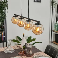 hofstein Suspension Gastor Ambre, 4 lumières