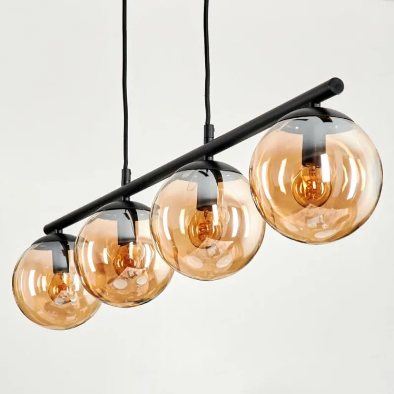 hofstein Suspension Gastor Ambre, 4 lumières