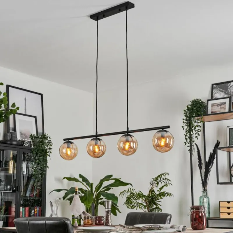hofstein Suspension Gastor Ambre, 4 lumières