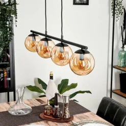 hofstein Suspension Gastor Ambre, 4 lumières