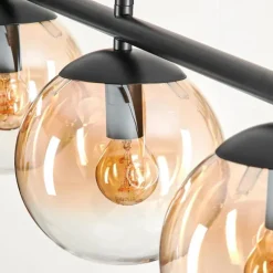hofstein Suspension Gastor Ambre, Clair, 4 lumières