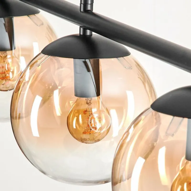 hofstein Suspension Gastor Ambre, Clair, 4 lumières