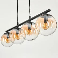 hofstein Suspension Gastor Ambre, Clair, 4 lumières