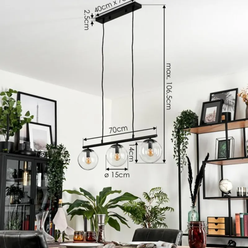 hofstein Suspension Gastor Clair, 3 lumières