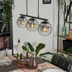 hofstein Suspension Gastor Clair, Fumé, 3 lumières