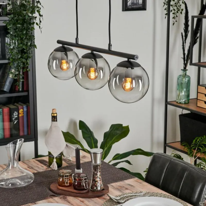 hofstein Suspension Gastor Clair, Fumé, 3 lumières