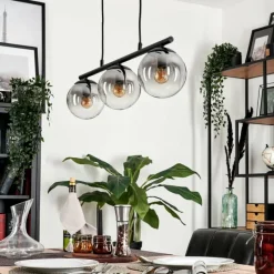 hofstein Suspension Gastor Clair, Fumé, 3 lumières