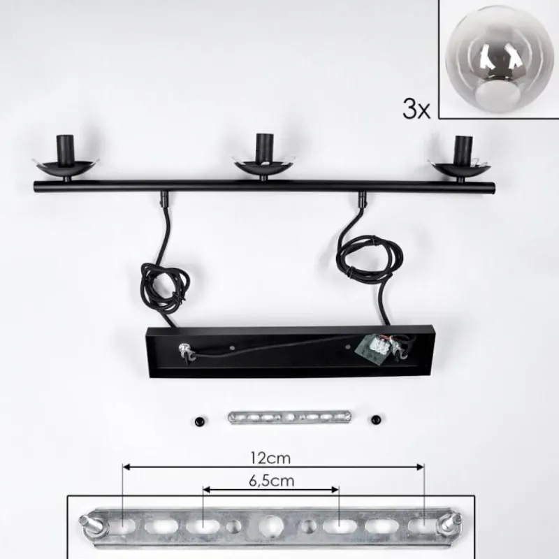 hofstein Suspension Gastor Clair, Fumé, 3 lumières