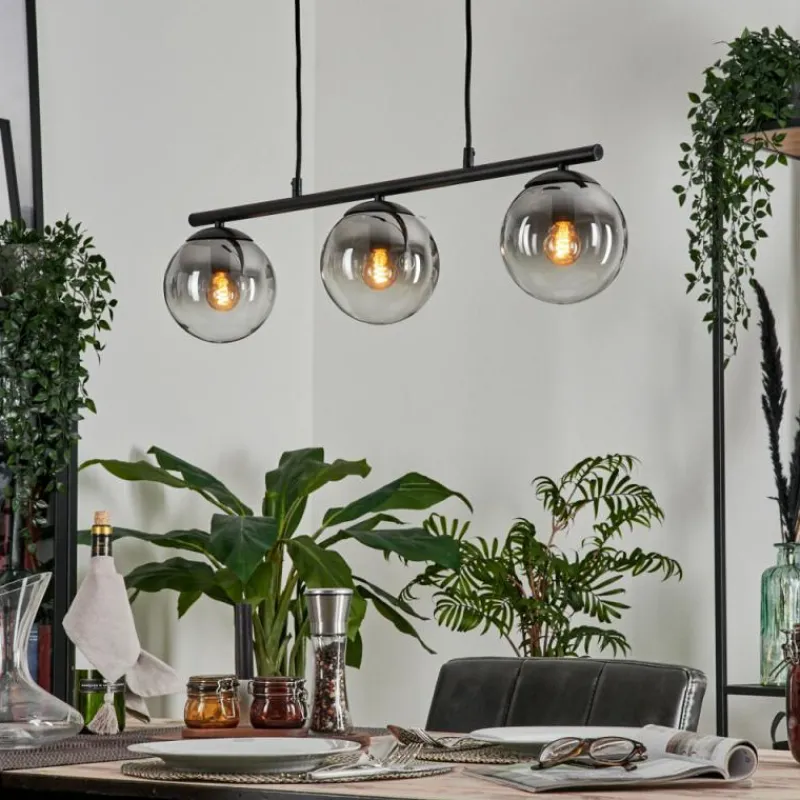 hofstein Suspension Gastor Clair, Fumé, 3 lumières