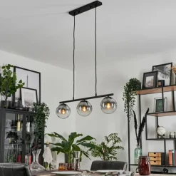 hofstein Suspension Gastor Clair, Fumé, 3 lumières