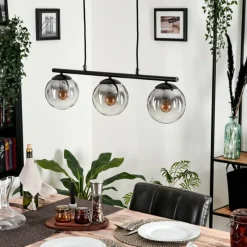 hofstein Suspension Gastor Clair, Fumé, 3 lumières
