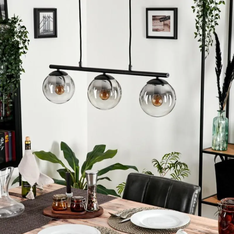 hofstein Suspension Gastor Clair, Fumé, 3 lumières