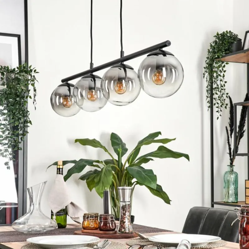 hofstein Suspension Gastor Clair, Fumé, 4 lumières