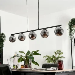 hofstein Suspension Gastor Fumé, 5 lumières