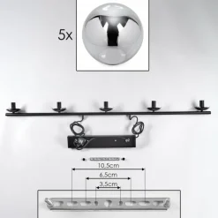 hofstein Suspension Gastor Fumé, 5 lumières