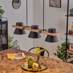 hofstein Suspension Gatangachi Noir, 3 lumières