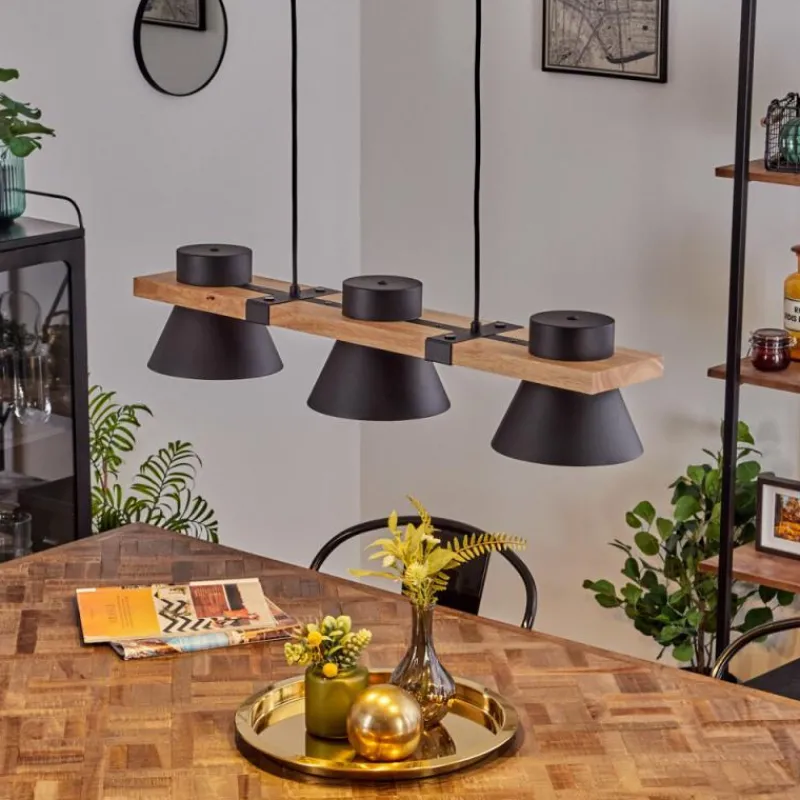 hofstein Suspension Gatangachi Noir, 3 lumières