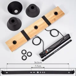 hofstein Suspension Gatangachi Noir, 3 lumières