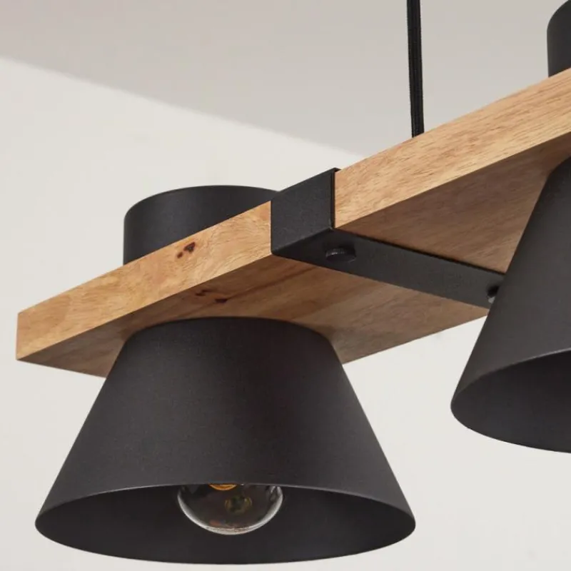 hofstein Suspension Gatangachi Noir, 3 lumières