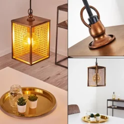 Lampes Vintages & Rétros-hofstein Suspension Gatineau Cuivre, 1 lumière