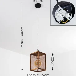 Lampes Vintages & Rétros-hofstein Suspension Gatineau Cuivre, 1 lumière