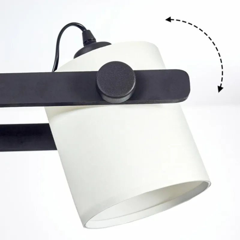 Lampes En Tissu-hofstein Suspension Gibraltar Noir, 4 lumières