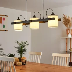 Lampes Industrielles-hofstein Suspension Gibralter Noir, 3 lumières