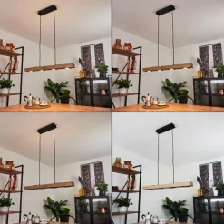 hofstein Suspension Giresta LED Noir, 6 lumières