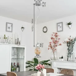 hofstein Suspension Girouxville Chrome, Blanc, 1 lumière