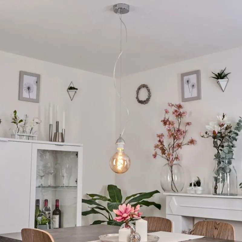 hofstein Suspension Girouxville Chrome, Blanc, 1 lumière